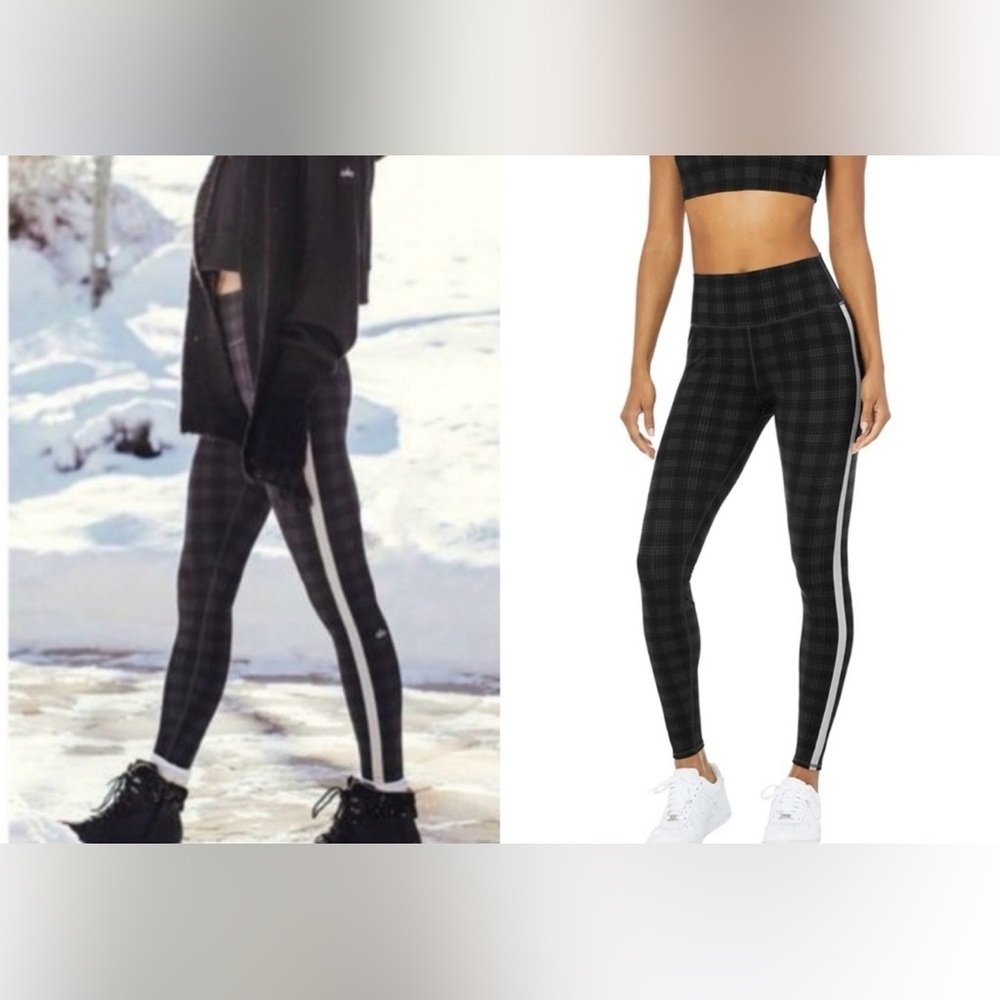 Alo Yoga Occasion Legging in Black Plaid